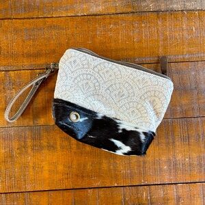 Myra Cowhide Wristlet Bag